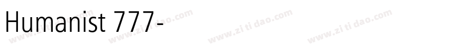 Humanist 777字体转换